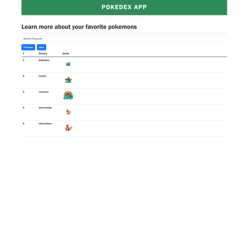 project Pokedex Version 1.0
