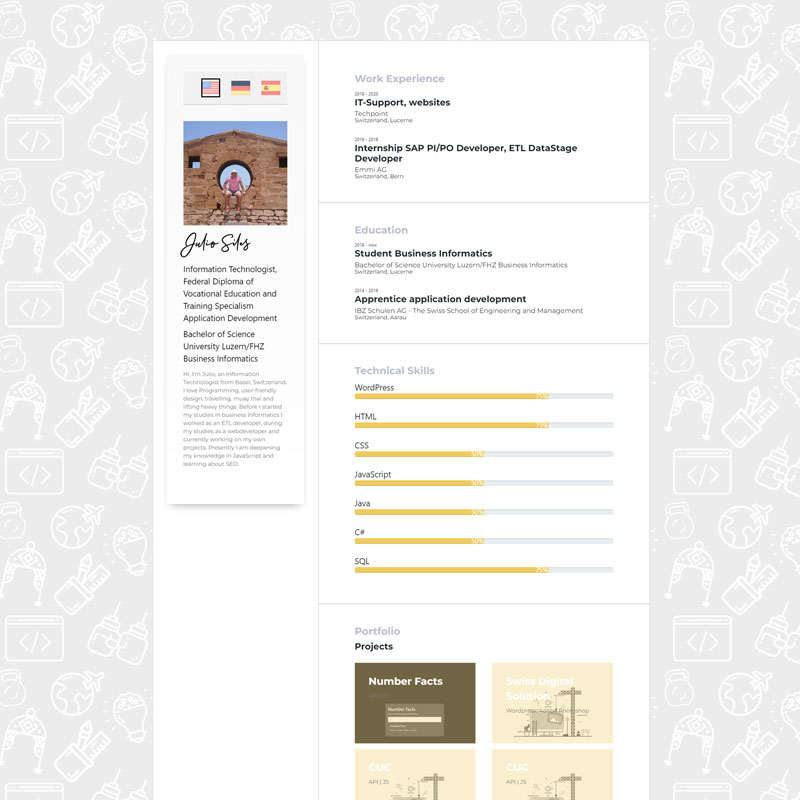 project personal website version 1.0